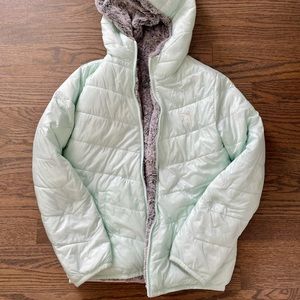 Abercrombie kids light reversible puffer